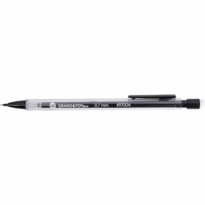 Grand & Toy Mechanical Pencils, Black, 0.7 mm, Box of 12 - 0.7 mm (0.03") Black Lead - Refillable - Transparent Black Barrel - 12 / Box  