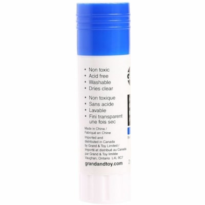 Grand & Toy Permanent Glue Stick, 21 g, Blue - 21 g - 1 / Each - Blue  