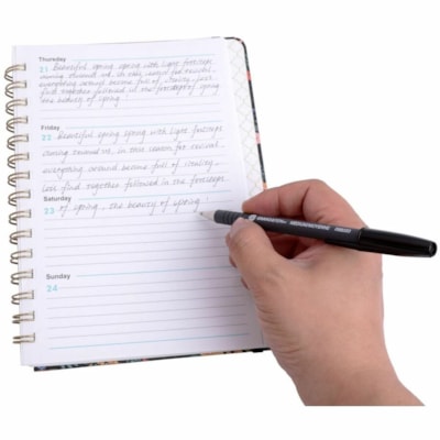 Grand & Toy Rubber Grip Ballpoint Stick Pens, Black, Medium, 12/Box - Medium Round Pen Point - Black Ink - Black Barrel - 12 / Box RUBBERIZED BARREL USES 97324 REFILL ROUNDEDGE