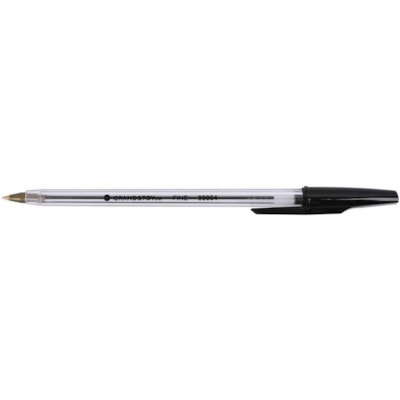 Grand & Toy Premium Ballpoint Pens, Black, Fine, 12/Box - Fine Round Pen Point - Black Ink - Black Barrel - 12 / Box PREMIUM TUNGSTEN CARBIDE BALL NON-CLOGGING INK NON-REFILLABL