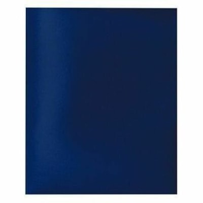 Grand & Toy Letter Recycled Portfolio - 8 1/2" (215.90 mm) x 11" (279.40 mm) - 50 Sheets Capacity - 2 Pocket(s) - Navy - 100% Recycled - 25 / Unit PORTFOLIO HOLDS 50 STD SHEETS BUS CARD DIE CUT ON INTERIOR