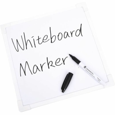 Grand & Toy Low-Odour Dry-Erase Markers, Black, Fine - Fine Marker Point - Black Ink - White Barrel - 1  