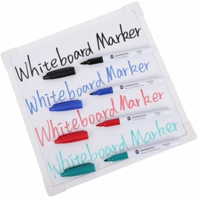 Grand & Toy Low-Odour Dry-Erase Markers, Assorted Colours, Fine, 4/PK - Fine Marker Point - Erasable - Assorted, Black, Green, Blue, Red Ink - White Barrel - 4 / Pack 4/PK RED BLACK GREEN AND BLUE 