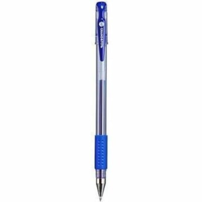 Grand & Toy Gel Roller Pen, Blue, Medium 0.7 mm, Box of 12 - 0.7 mm (0.03") Medium Pen Point - Blue Ink - Gel-based - Clear Barrel - 12 / Box REPLACED 99348 
