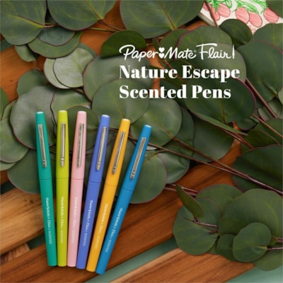 Paper Mate Flair Scented Markers - 0.7 mm (0.03") Pen Point - Medium Marker Point - 6 / Pack FLAIR MEDIUM TIP 