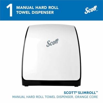 Scott - Distributeur de serviettes en papier Slimroll 47091 - Dispenser Blanc Sans contact - hauteur de 13 po (330,20 mm) x largeur de 12,70 po (322,58 mm) x profondeur de 7,20 po (182,88 mm) - Plastique - Anti-bactérien, Rechargeable, Style Contemporaire, Hygiénique, Compacte, Slim, R 12 63 PO X 16 13 PO X 10 2 PO 