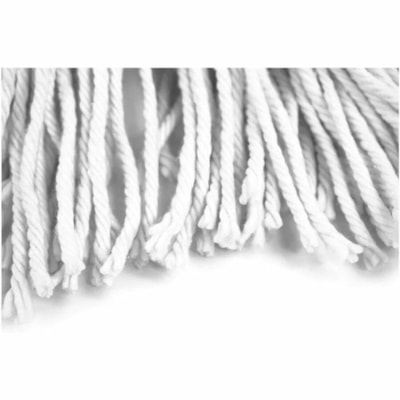 Globe Syn-Pro Synthetic Narrow Band Wet White Cut End Mop - 16 Oz / White - 7.50" (190.50 mm) Width x 16.50" (419.10 mm) Length - Narrow Headband, Cut Ends, Break Resistant, Absorbent, 4-ply - Synthetic Yarn - White - 16 oz (453.59 g) - 1 Each CUT END WHITE NOT LAUNDERABLE