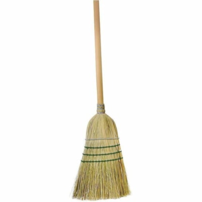 Globe Industrial Corn Broom, 1 Wire 3 String - Corn Bristle - 10" (254 mm) Overall Length 1 WIRE 3 STRING HANDLE 56" STURDY WIRE WOUND CONSTRUCTION