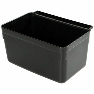 Globe Utility Cart Bins - Tall Refuse Bin / Black - 13" (330.20 mm) Length x 9" (228.60 mm) Width x 22.2" (563.88 mm) Height - Durable - Plastic - Black HANGS ON SIDE OF UTILITY CARTS 