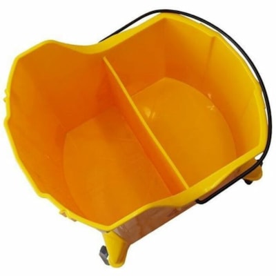 Globe 35 Qt Downpress Dual Bucket System - 35 Qt / Yellow - 33.12 L - Dual Bucket, Heavy Duty - 38" (965.20 mm) x 28" (711.20 mm) - Yellow - 1 Each INCLUDES DIRTY WATER BUCKET YELLOW