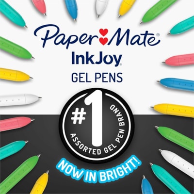 Paper Mate Inkjoy Gel Bright! Pens, Medium Point (0.7mm) - 0.7 mm (0.03") Medium Pen Point - Retractable - Assorted Ink - Gel-based - Assorted Barrel - 6 / Pack INKJOY BRIGHT 