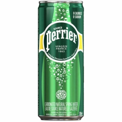 Perrier Mineral Water - Sugar Free - 330 mL - Original / Can - 8 / Box ORIGINAL 