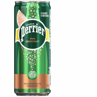 Perrier Flavored Water - Ready-to-Drink - Sugar Free - 330 mL - Pink Grapefruit - 8 / Box GRAPEFRUIT 