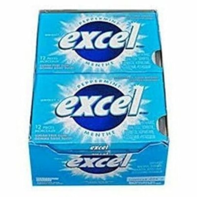 Chewing gum ExcelWrigley - Menthe - 12 emballage - 12 / boîte  