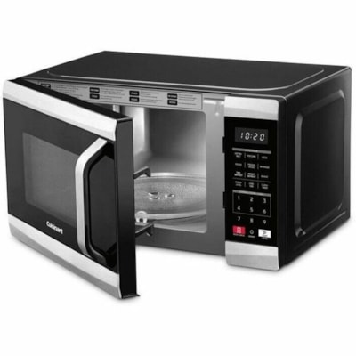 Cuisinart Compact Microwave Oven - 19.82 L Capacity - Microwave - 11 Power Levels - 700 W Microwave Power - FuseStainless Steel - Silver, Black BLACK WITH SILVER ACCENT 700 WATTS AND 11 POWER LEVEL