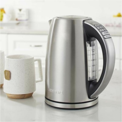 Cuisinart PerfecTemp Cordless Electric Programmable Kettle - 1500 W - 1.70 L - Silver 1500 WATTS OF POWER 