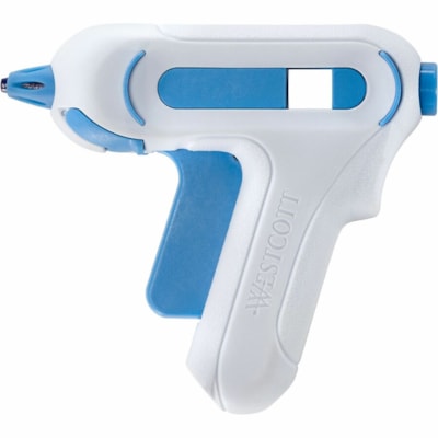 Westcott Manual Glue Gun - White, Blue MAX 360F  NON-STICK NOZZEL ERGO HANDLE W/ X-LARGE TRIGGER