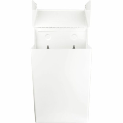 Frost - Élimination des produits féminins montés sur surface - Pivot Couvercle - 6 L Capacité - Pour Bureau, Commercial - Résistantes, Robuste, Facile à laver - hauteur de 12,9 po (328 mm) x largeur de 7,9 po (201 mm) x profondeur de 4,5 po (114 mm) - Acier - Époxy,   MONTAGE EN SURF  BLNC ACIER  BLANC