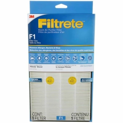 3M Premium Allergen, Bacteria, & Virus Filter FAPF-CA-F1-PBV, True HEPA, F1, 1/Pack - HEPA - For Air Purifier - Remove Bacteria, Remove Allergens, Remove Virus, Remove Airborne Particles, Remove Dust, Remove Lint, Remove Mold Spores, Remove Debris, Remove Pet Dander - 100% Particle Removal Efficienc TRUE HEPA  F1  1/PACK FOR RESIDENTIAL USE ONLY