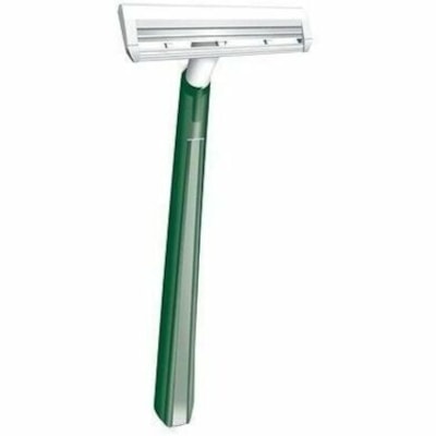 BIC Twin Select Shaving Razor - Fixed Head - Long Handle - ForSensitive Skin - Green, White - 10 / Pack - Comfortable DISPOSABLE SHAVER FOR MEN GREEN