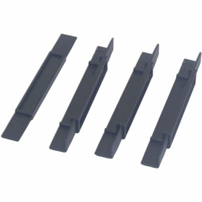 Victor - Supports d'empilage - largeur de 0,5 po (12,70 mm) x profondeur de 0,5 po (12,70 mm) x hauteur de 4,5 po (114,30 mm) - Empilable - Plastique - Noir - 4 / jeu 12502 KORR  4/JEU  PLASTIQUE 