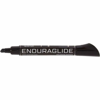 Quartet - Marqueur effaçable à sec EnduraGlide - Gras Pointe biseautée Pointe de marqueur - Ink Noir - Liquide - 4 emballage QUARTET  NOIR ENDURA GLIDE 