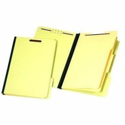 Pendaflex 2/5 Tab Cut Legal Recycled Classification Folder with Fastener - 8 1/2" x 14" - 875 Sheet Capacity - 3 1/2" Expansion - 6 Fastener(s) - Right of Center Tab Position - 2 Divider(s) - Pressboard - Green - 60% Recycled - 1 / Each 3.5" EXP  2 DIVIDERS  6 FASTNR 