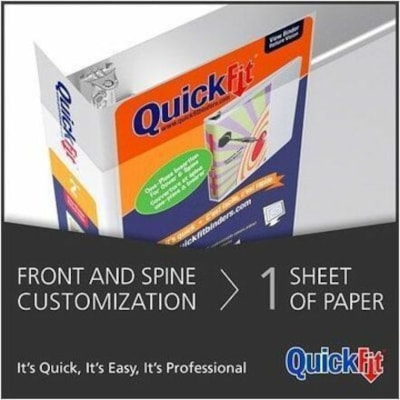 QuickFit - Reliure à anneaux 95010L - 1 po (25,40 mm) Capcité du classeur - format légal - format 8 1/2 po (215,90 mm) x 14 po (355,60 mm) - 200 Capacité en feuilles - 3 x 1 po (25,40 mm) Ring(s) - Fastener(s) : Anneau rond - Pocket(s) : À l'intérieur avant et arri&e HEAVY-DUTY COMMERCIAL GRADE CO 