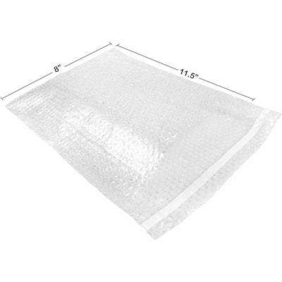 Crownhill Mailing Pouch - Bubble - 8" (203.20 mm) Width x 11 1/2" (292.10 mm) Length - Peel & Seal - Clear - Plastic - 350 / Case  