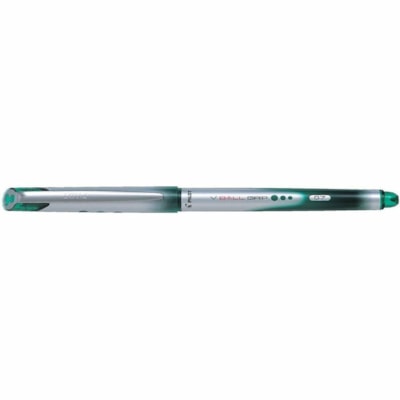 Crestar V Ball Grip 0.7mm - Green - 0.7 mm (0.03") Pen Point - Green Ink - Liquid - Metallic Barrel FINE LIQUID INK PILOT 