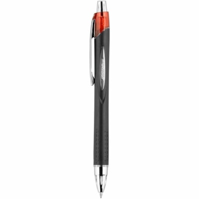 uniball(tm) Jetstream RT Ballpoint Pen - 1 mm (0.04") Bold, Medium Pen Point - Refillable - Retractable - Red Ink - Gel-based - Black Barrel - 1 / Unit BOLD TIP 