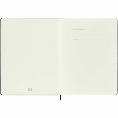 Moleskine - Carnet à couverture rigide Classic, très grand format, ligné, noir, 7 po x 10 po - 192 Pages - Margin Avec ligne - 70 g/m² Grammage - format 7 1/2 po (190,50 mm) x 9 1/2 po (241,30 mm) - hauteur de 9,84 po (250 mm) x largeur de 7,48 po (190 mm) - Paper Ivoire - Co BLACK  7" X 10"  RULED PAGES HARD COVER  ACID FREE PAPER