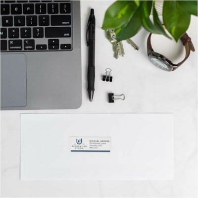Avery White Rectangle Labels with Sure Feed(tm) Technology - 1" (25.40 mm) Width x 2 5/8" (66.55 mm) Length - Permanent Adhesive - Rectangle - Laser, Inkjet - Matte - White - Paper - 30 / Sheet - Easy Peel, Jam-free, Smudge-free, Pop Up Edge - 300 / Pack 1" X 2-5/8" PERMANENT ADHESIVE FOR LASER AND INKJET PRINTERS