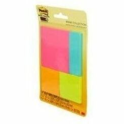 Post-it® - Bloc-notes 3322-SSPM-C - largeur de drapeau/note 3 po (76,20 mm) x longueur de drapeau/note 3 po (76,20 mm), largeur de drapeau/note 2 po (50,80 mm) x longueur de drapeau/note 2 po (50,80 mm), largeur de drapeau/note 1 po (25,40 mm) x longueur de drapeau/note 3 po (76,20 mm) - Carr&ea 3322-SSPM-C  TAILLES MULTIPLES TAILLES MULTIPLES