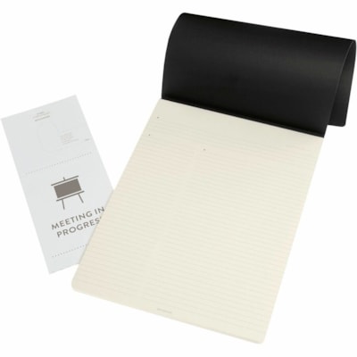 Moleskine PRO Pad - 100 g/m² Grammage - Letter - 10.98" (279 mm) Height x 8.46" (215 mm) Width - Ivory Paper - Black Cardboard Cover - Bottom Side Opening, Flexible Cover, Rounded Corner, Acid-free Paper BLACK  8.5" X 11"  RULED PAGES SOFT COVER  ACID FREE PAPER