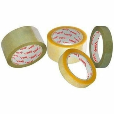 Vibac - Ruban d'emballage transparent de qualité industrielle - longueur de 109,4 vg (100 m) x largeur de 1,89 po (48 mm) x épaisseur de 1,80 mil (0,05 mm) - clair - 1,16 mil (0,03 mm) - BOPP Endos - Caoutchouc Adhésif - Handheld Dsitributeur - Pour Industriel, Carton, Raccordem QUALITÉ INDUSTRIELLE  1 8 MIL EMBALLAGE DE 6