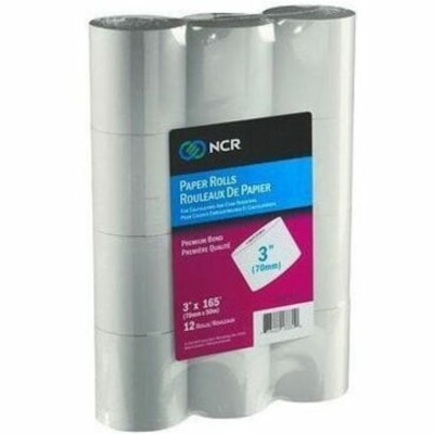 Mcdermid Paper Converters Bond Paper - 3" (76.20 mm) x 165 ft (50.29 m) - 14.20 lb (6441.01 g) Basis Weight - Single Ply - White - 12 Roll BOND PAPER 2-3/4" DIAMETER 