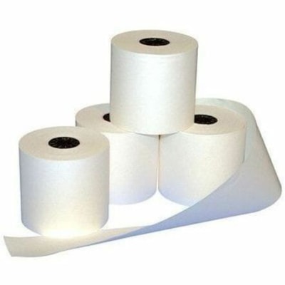 Mcdermid Paper Converters Printable Paper - 3" (76.20 mm) x 220 ft (67.06 m) - 55 g/m² Grammage - BPA Free - White - 10 / Box DEBIT APPLICATION 3"WX3"DIAM. FOR USE ON IVI SCRIBE 612 MACH