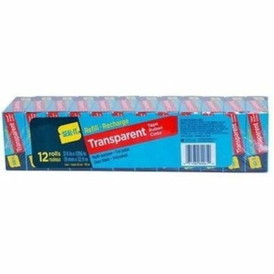 Seal-It Transparent Tape - 36 yd (32.9 m) Length x 0.75" (19.1 mm) Width - 1" (25.40 mm) Core - Glossy - Transparent - For Stationery, Sealing, Mending, Office - 12 / Pack  