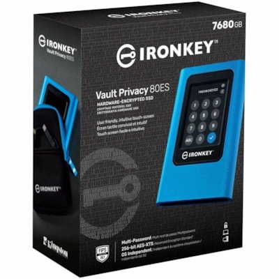 IronKey Vault Privacy 80 7.50 TB Portable Solid State Drive - External  - USB 3.2 (Gen 1) Type C - 256-bit AES-XTS Encryption Standard  