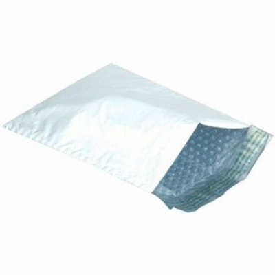 Polyair Mailer - Bubble/Shipping - #3 - 8 1/2" (215.90 mm) Width x 14 1/2" (368.30 mm) Length - Hot Melt Self-Seal - White - Poly, Polyethylene - 100 / Case 8.25X13.5" 100/CASE SELF SEAL