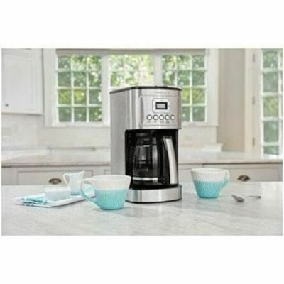 Cuisinart 14 Cup Programable Coffee Maker - Programmable - Water Filter - 14 Cup(s) - Multi-serve - Coffee Strength Setting - Timer - Copper, Silver - Glass, Plastic Body - Glass Carafe - Charcoal Filter 24 HOUR PROGRAMABLE CUISINART