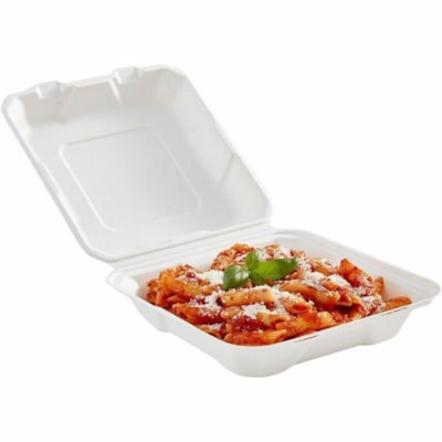 Eco Guardian - Boîte de stockage EG-N-C026 - Alimentaire - Adapté au micro-ondes - Oven Safe - Bagasse, Fibre Corps - 50 / emballage COMPOSTABLE 
