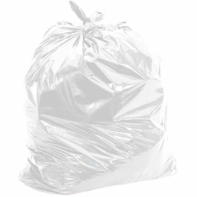 ECO II Trash Bag - 24" (609.60 mm) Width x 24" (609.60 mm) Length - Clear - Resin - Garbage, Industrial - 500 / Case GARBAGE BAG ECO II CASE COUNT 500 PER CASE