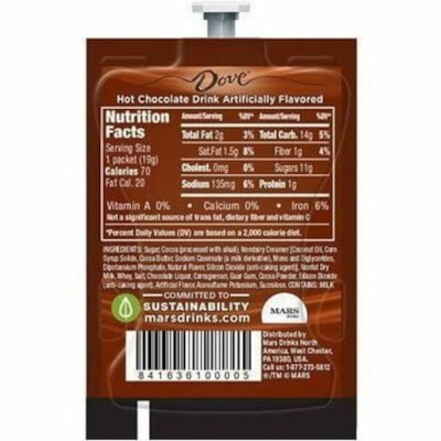 Flavia Dove Hot Chocolate - Milk Chocolate - 0.71 oz (20 g) - 72 / Carton  