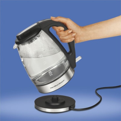 Hamilton Beach - Bouilloire électrique 40865C - 1,70 L - clair 360  CORDLESS BASE 