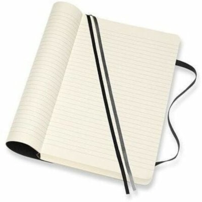 Moleskine Carrying Case (Backpack) for 15" Moleskine Notebook - Sapphire Blue - Shoulder Strap - 16.54" (420.12 mm) Height x 12.60" (320.04 mm) Width x 4.33" (109.98 mm) Depth - Large Size - 13 L Volume Capacity - Unisex - 1 Unit BLACK  5  X 8    RULED PAGES SOFT COVER  400 PAGES