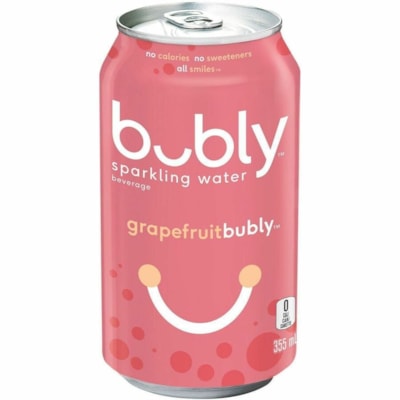 bubly - Eau parfumée 166536 - Prête à boire - Sans sucre - 355 mL - Pamplemousse - 12 / Étui  