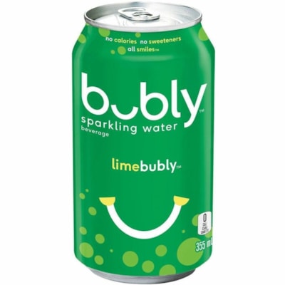 bubly Flavored Water - Ready-to-Drink - Sugar Free - 355 mL - Lime - 12 / Case A9  BC  P0 ONLY 