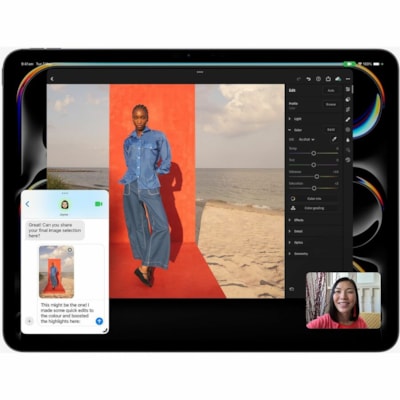 Apple iPad Pro (7th Generation) Tablet - 13" - Apple M4 - 16 GB - 2 TB Storage - iPadOS 17 - 5G - Space Black - M4 Deca-core (10 Core) 4.40 GHz - 2752 x 2064 - True Tone Technology, Ultra Retina XDR Display Display - Cellular Phone Capability - 5G NR, GPRS, EDGE, LTE, UMTS, HSPA, HSPA+, DC-HSDPA - 1  SYST 